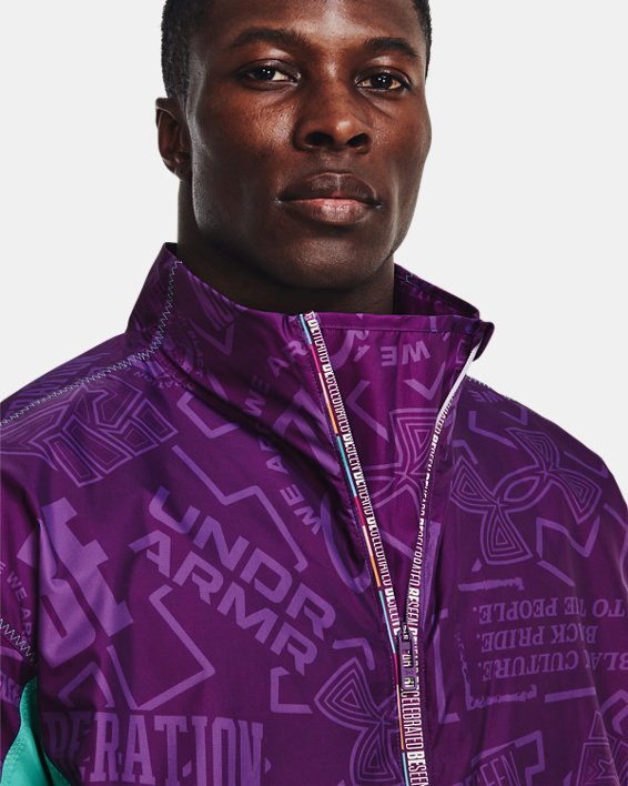 Men's UA Black History Month Be Seen Track Jacket, Purple, pdpMainDesktop image number 5